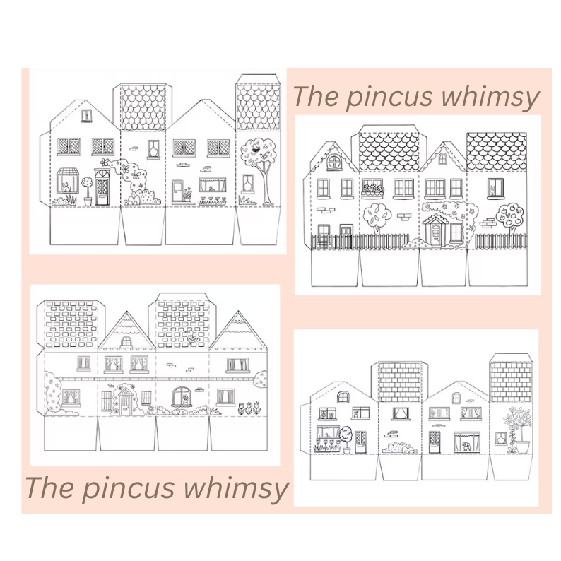 Houses Printable Craft- The pincus whimsy